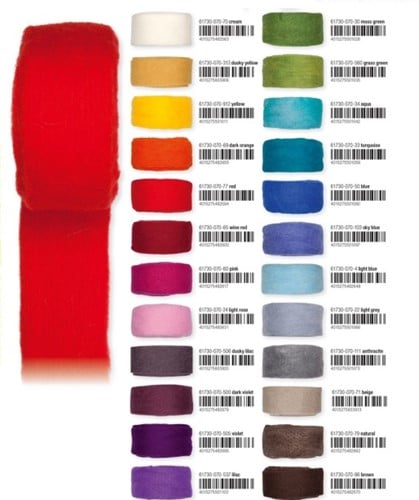 [A-018600] Wolband 4 Lichtblauw 7 cm per rol 4 meter
