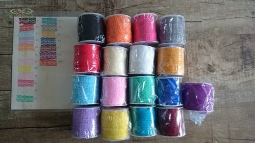 [A-018655] Kant lint 1 Zwart 22 mm Grote rol 50 yard