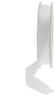 [A-019706] Dubbelsatijn lint Wit 15 mm rol 25 meter