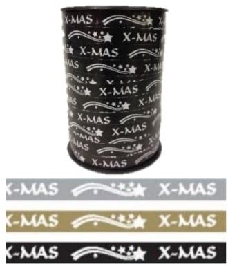 [A-022523] Krullint X-mas 10mm x 250 mtr Zwart cadeaulint