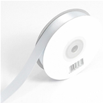 [A-022719] Satijnlint Dubbelsatijn Antennelint Wit 6 mm rol 25 meter