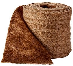 [A-022877] Wolband Heavy Wolvlies Meerkleurig Choco/Creme 150 mm per 5 meter
