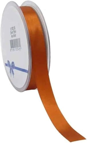 [A-023300] Dubbelsatijn lint Koper 15 mm rol 25 meter