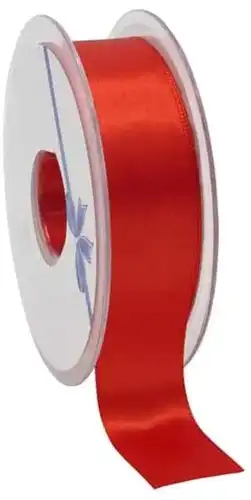 [A-023304] Dubbelsatijn lint Rood 25 mm rol 25 meter