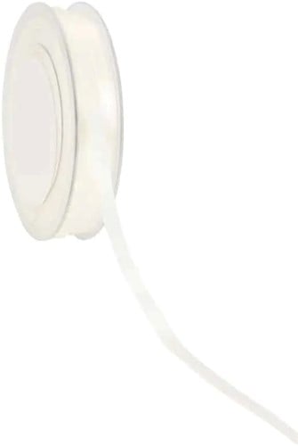 [A-023321] Dubbelsatijn lint Offwhitecrème 6 mm rol 50 meter