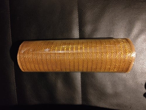 [A-027317] Decomesh Metallic Warm Donkergoud 26 cm rol 9 meter voor kransen en inpakken