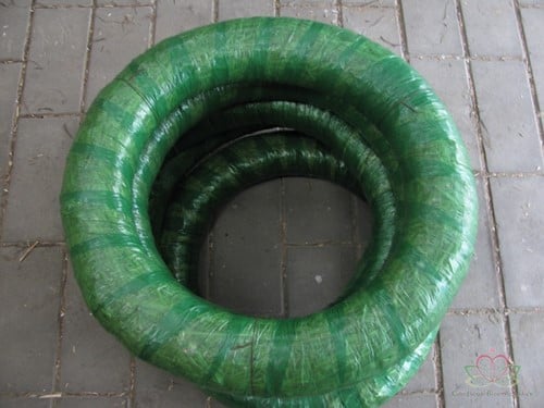 [A-010438] Strokrans Strokransen 60 cm GEWIKKELD Rouwkrans