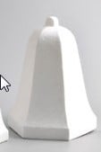 [A-009756] Kerstklok Styropor Piepschuim klok 20 cm hoog