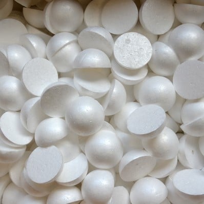 [A-010585] Styropor Piepschuim Isimo Halve Bal kerstbal Vol 6 cm per stuk