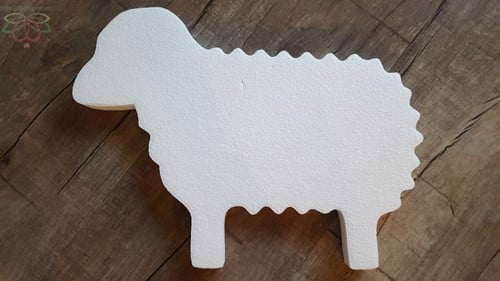 [A-011838] Styropor Piepschuim Isimo Schaap Groot 40×3 cm