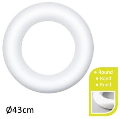 [A-011958] Oasis® Styropor Piepschuim Isimo Ring Rondom 43 cm Groot