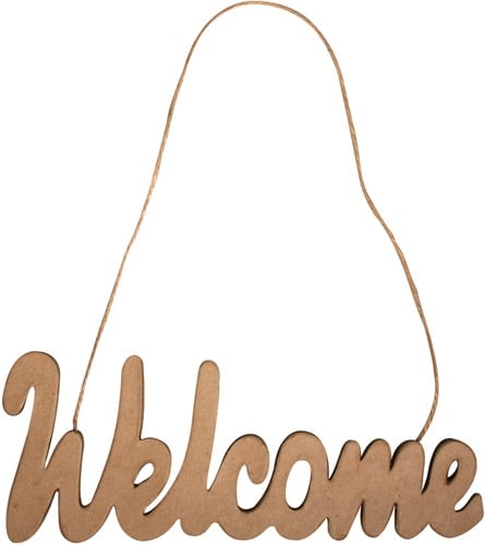 [A-012806] Hanger Welcome Papiermache 20x8x1 cm