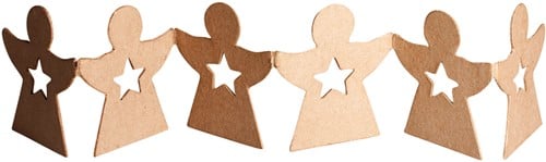 [A-012810] Papiermaché Silhouet Engel 43×8×0,2 cm