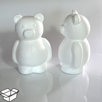 [A-023137] Styropor Beer Alik 25 cm voor bijvoorbeeld roosjes, per stuk voor rosebear