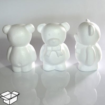 [A-023138] Styropor Beer Wimb 20 cm voor bijvoorbeeld roosjes per stuk, StyroporBeer voor rosebear