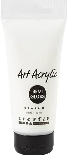 [A-027385] Allesverf Acryl Semi glanzend dekkend Wit 75 ml