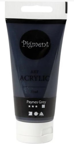 [A-027386] Allesverf Acryl Semi glanzend transparant Paynes Grey 75 ml