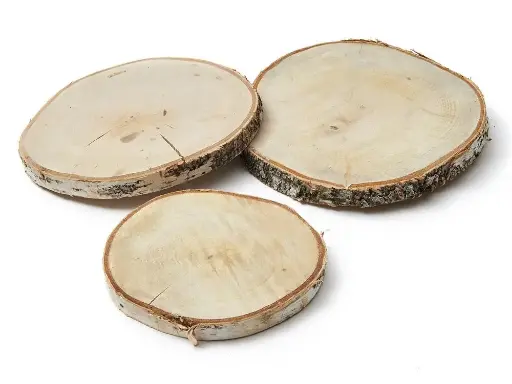 [A-009771] Boomstamschijf Berkenschijf rond ca. 25x25x2,3 cm
