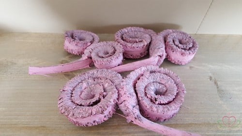 [A-011658] Palm Mule Ring Palm Male Ring Roze 15 stuks