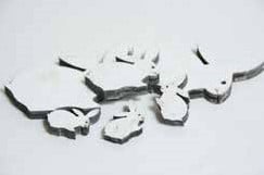 [A-011809] Houten Konijntjes White wash gemengde maten 