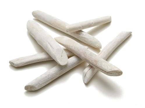 [A-013656] Driftwood Tumbled wood Frosted White ca. 12 cm 1 kg