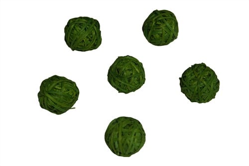 [A-014383] Rotan Stro Bal Appelgroen dia 4 cm 15 stuks