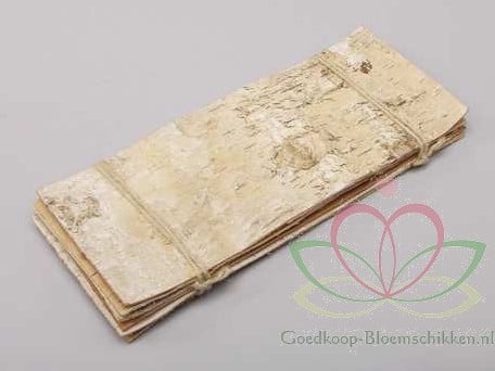 [A-016064] Berkenschors White ca. 48x15 cm 5 stuks