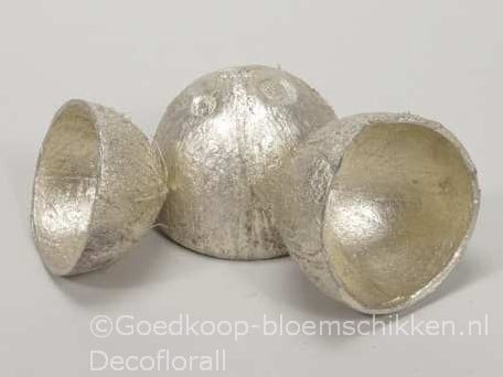 [A-016157] Coconut coco shell half cut Platinum zak 10 stuks 