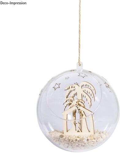 [A-016514] Houten Steekdelen Kribbe 4,5 cm pakje voor 2 bollen 