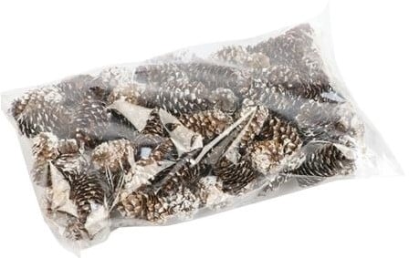 [A-024938] Pinecone Mini Spruce Dennenappeltjes Bruin Wit 180 gram