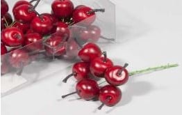 [A-006293] Appel op draad Rood 25 mm ca. 36 stuks