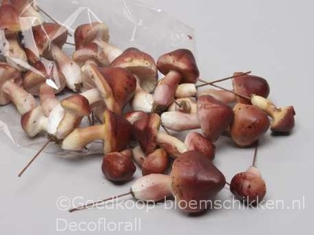 [A-016083] Kunstpompoentjes Wit op steker 5–6,5 cm per stuk