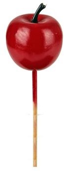 [A-016410] Appel op draad Rood glans 40 mm per zak ca. 24 stuks