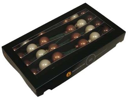 [A-014299] Kerstballen op Lange draad Opal Natural 4 cm 30 stuks