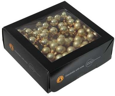 [A-023112] Balletjes op draad Lichtgoud combi 2 cm doos 144 stuks