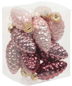 [A-023120] Hangers Dennenappelvorm Wild Blossom Combi 6 cm doos 12 stuks