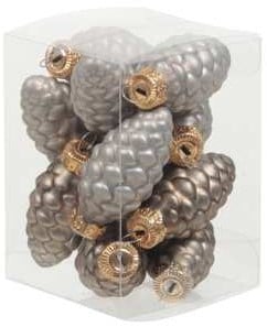 [A-023121] Hangers Dennenappelvorm Eucalyptus 6 cm doos 12 stuks