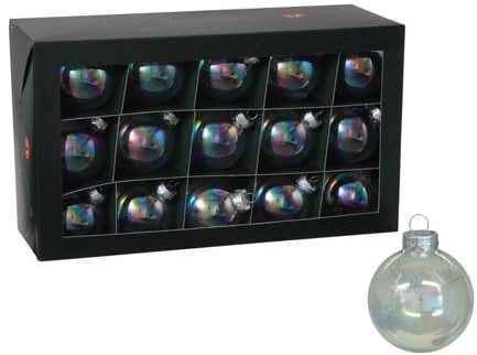 [A-026074] Kerstballen glas Clear Pearl 57 mm doos 30 stuks