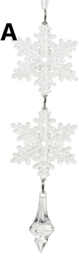[A-027121] Hanger Sneeuwvlok Acryl A 16 cm per stuk