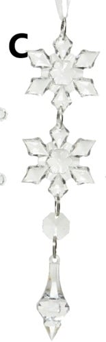 [A-027123] Hanger Sneeuwvlok Acryl C 16 cm per stuk