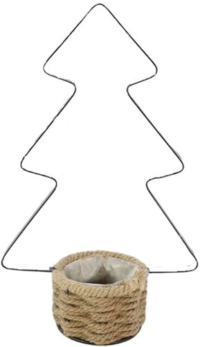 [A-010535] Planter Kerstboom Elementary Rechthoek 13x27x42 cm