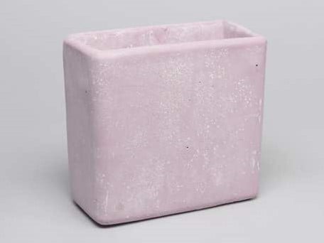 [A-013236] Cement bloempot hoog Roze cement medium 19x9,5x18 cm