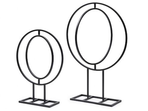 [A-014154] Metalen frame Rond op voet 68x48 cm