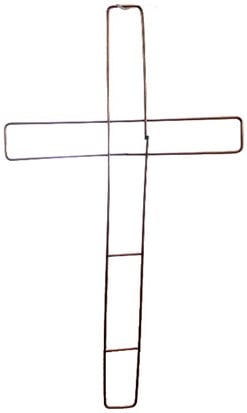 [A-019294] Metalen kruisframe Koperkleur 15 inch