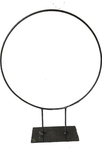 [A-020099] Metalen frame Zwaar Ring op dubbele poot platte plaat Ø40 cm