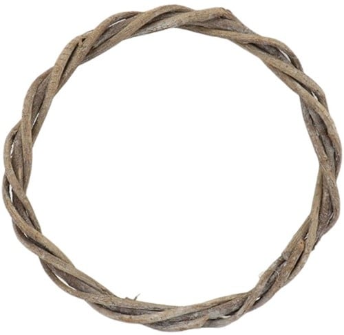 [A-022089] Krans Ring Twisted Vine Grey wash Ø30xD3 cm