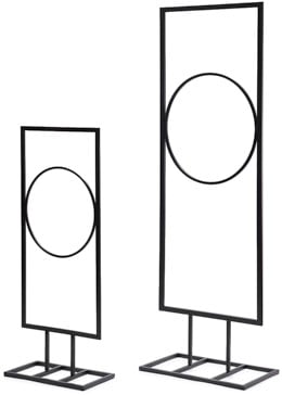 [A-022481] Metalen frame Rechthoek met cirkel op voet 28x70 cm