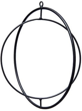 [A-023097] Metalen Frame Ring in ring movable Zwart 25 cm