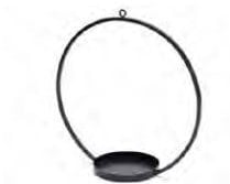 [A-023102] Metalen frame Ring Zwart 40 cm met kaarshouder