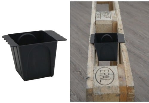 [A-023921] Bloempot voor pallets kunststof 9x13,5x9,5cm Plantenbakje ook om kruiden of groente te kweken